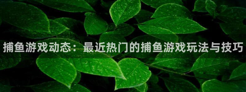 奇亿娱乐注册登录平台：捕鱼游戏动态：最近热门的捕鱼游戏玩法与